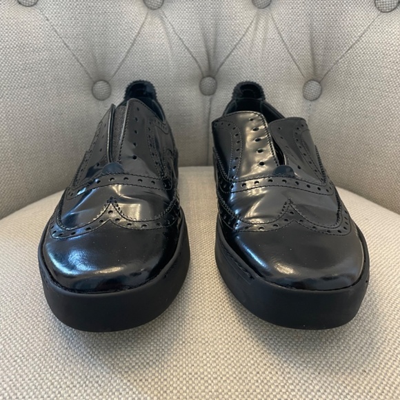 Rag & Bone Meli Sneaker Slip On Oxford Wingtip Black Size EU39 New in Box - Picture 2 of 10